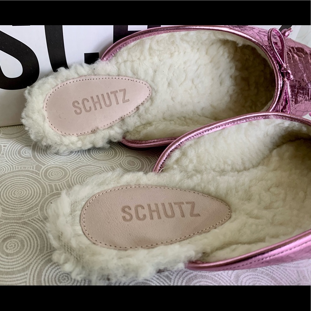 NIB Schutz ‘Evelin’ Metallic Pink Mule 8.5 - Picture 5 of 10